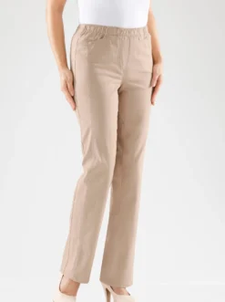 Schlupfjeans mit Rundum-Dehnbund