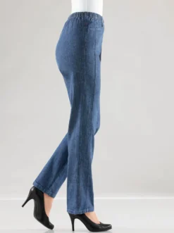 Schlupfjeans mit Rundum-Dehnbund