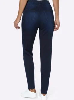 Schlupfjeans mit Tunnelzug und Bindeband