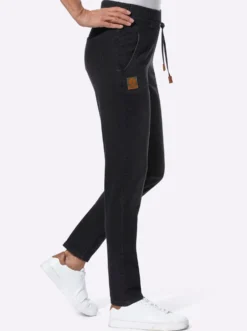 Schlupfjeans mit Tunnelzug und Bindeband