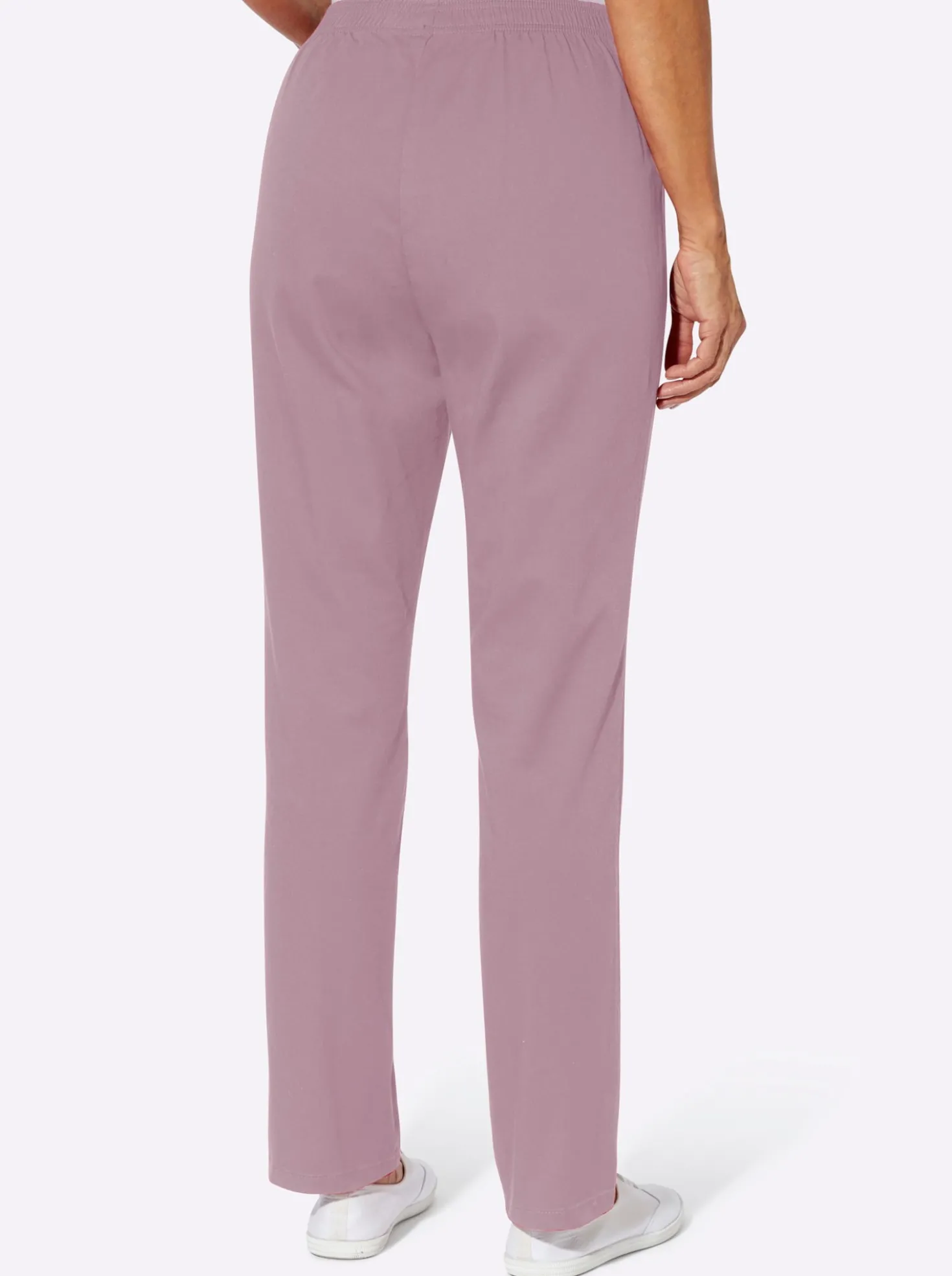 Schlupfjeans mit weitem Bein