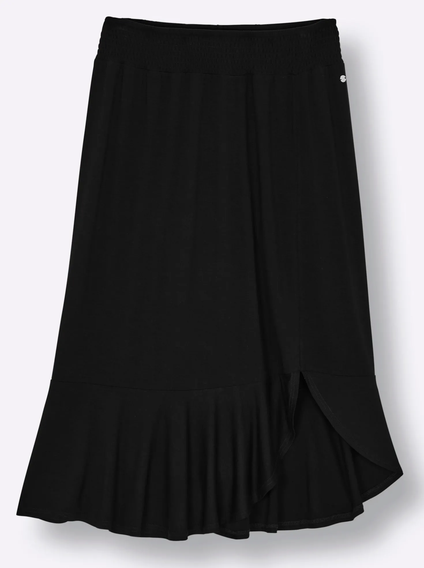 Schlupfrock mit asymmetrischem Saum