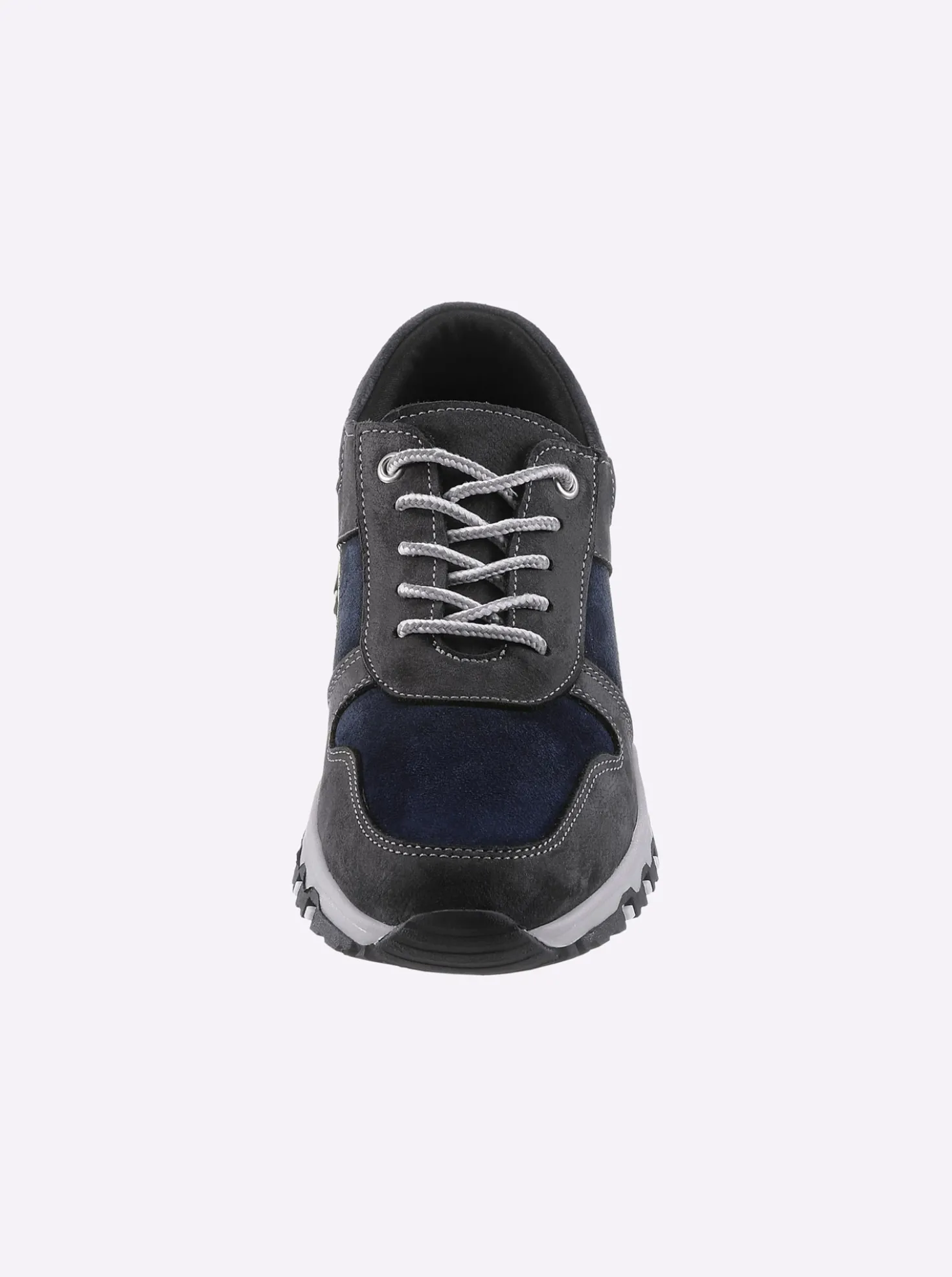 Schnürschuh mit Nubukleder