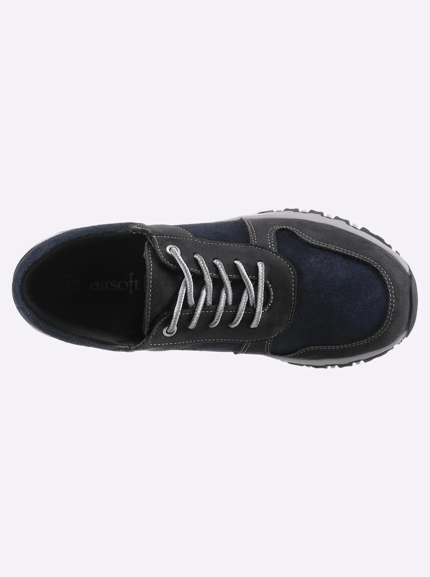Schnürschuh mit Nubukleder