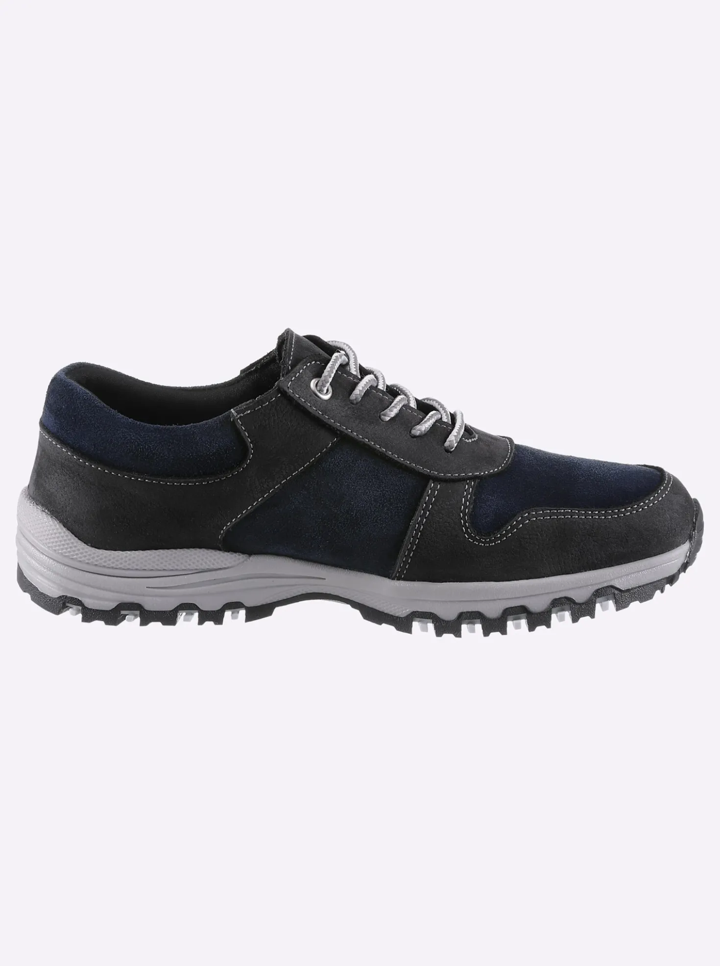 Schnürschuh mit Nubukleder