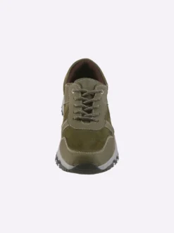 Schnürschuh mit Nubukleder