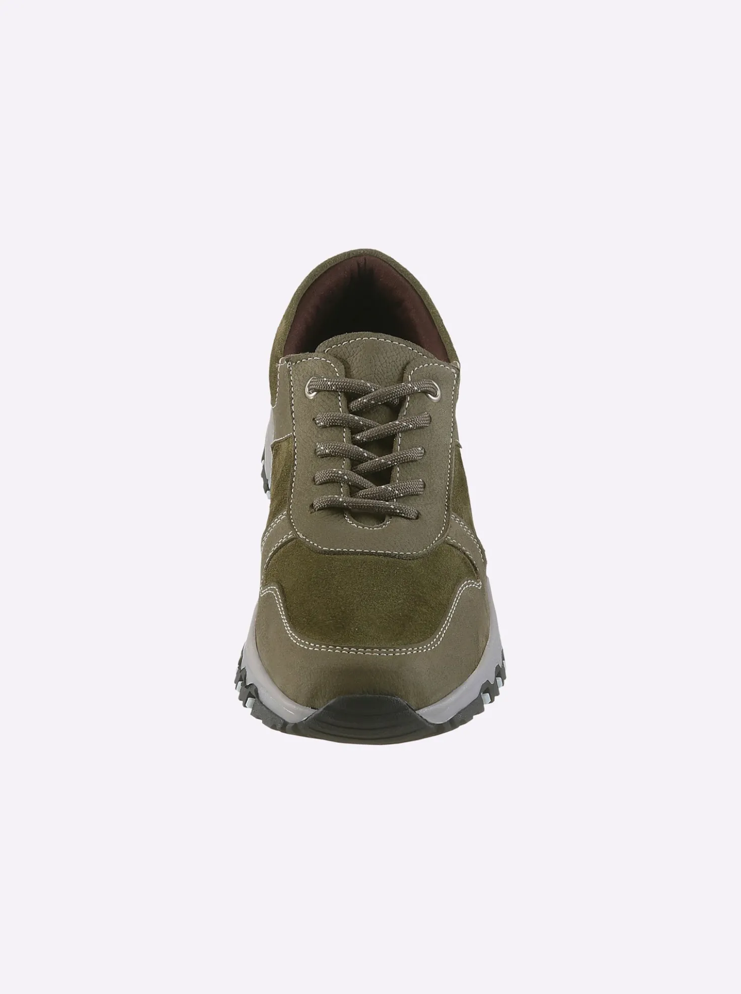 Schnürschuh mit Nubukleder