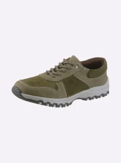 Schnürschuh mit Nubukleder