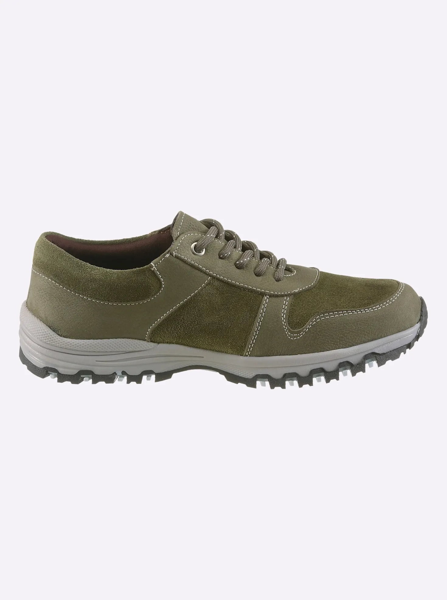 Schnürschuh mit Nubukleder