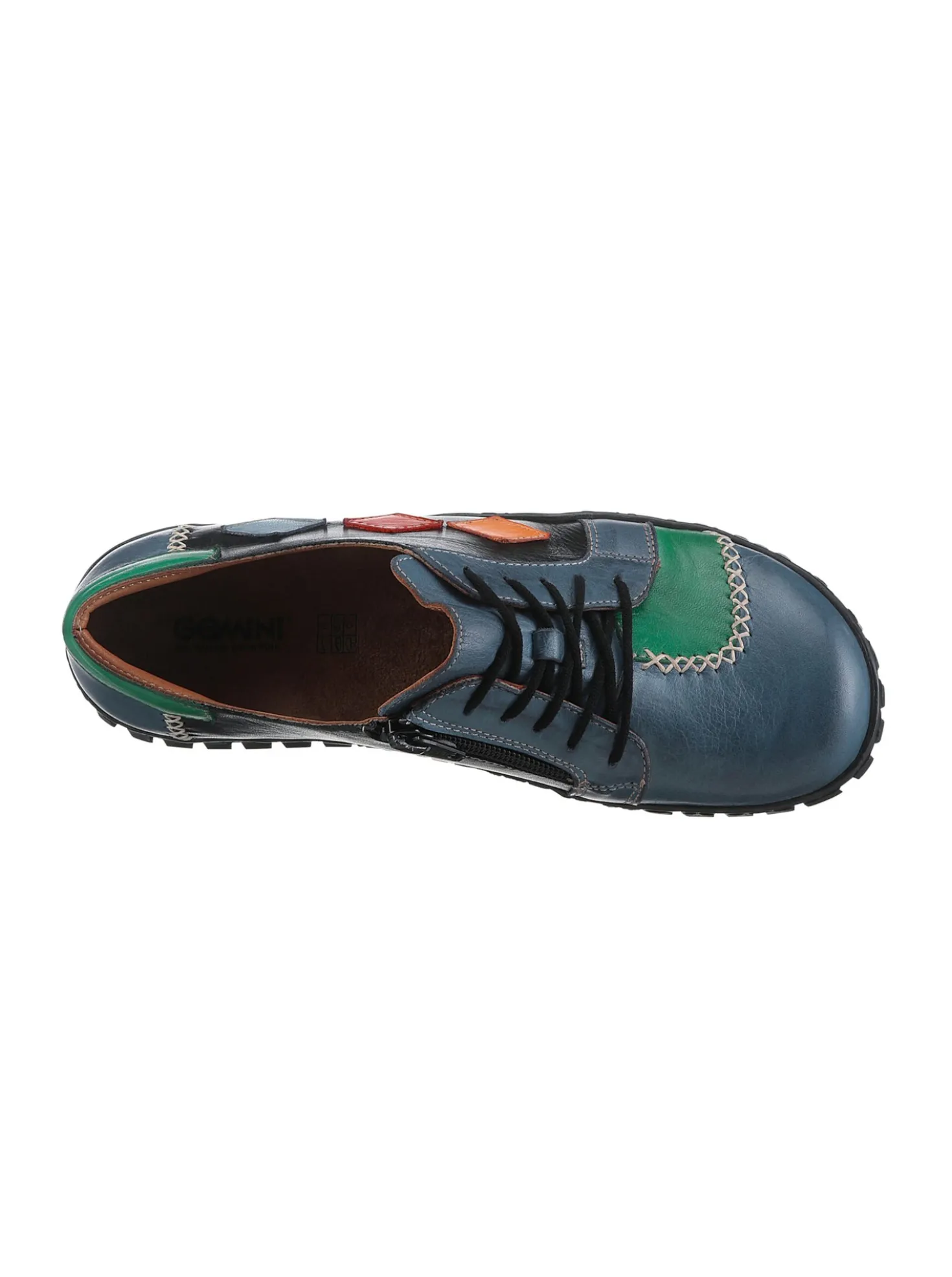 Schnürschuh mit seitlichem Reißverschluss