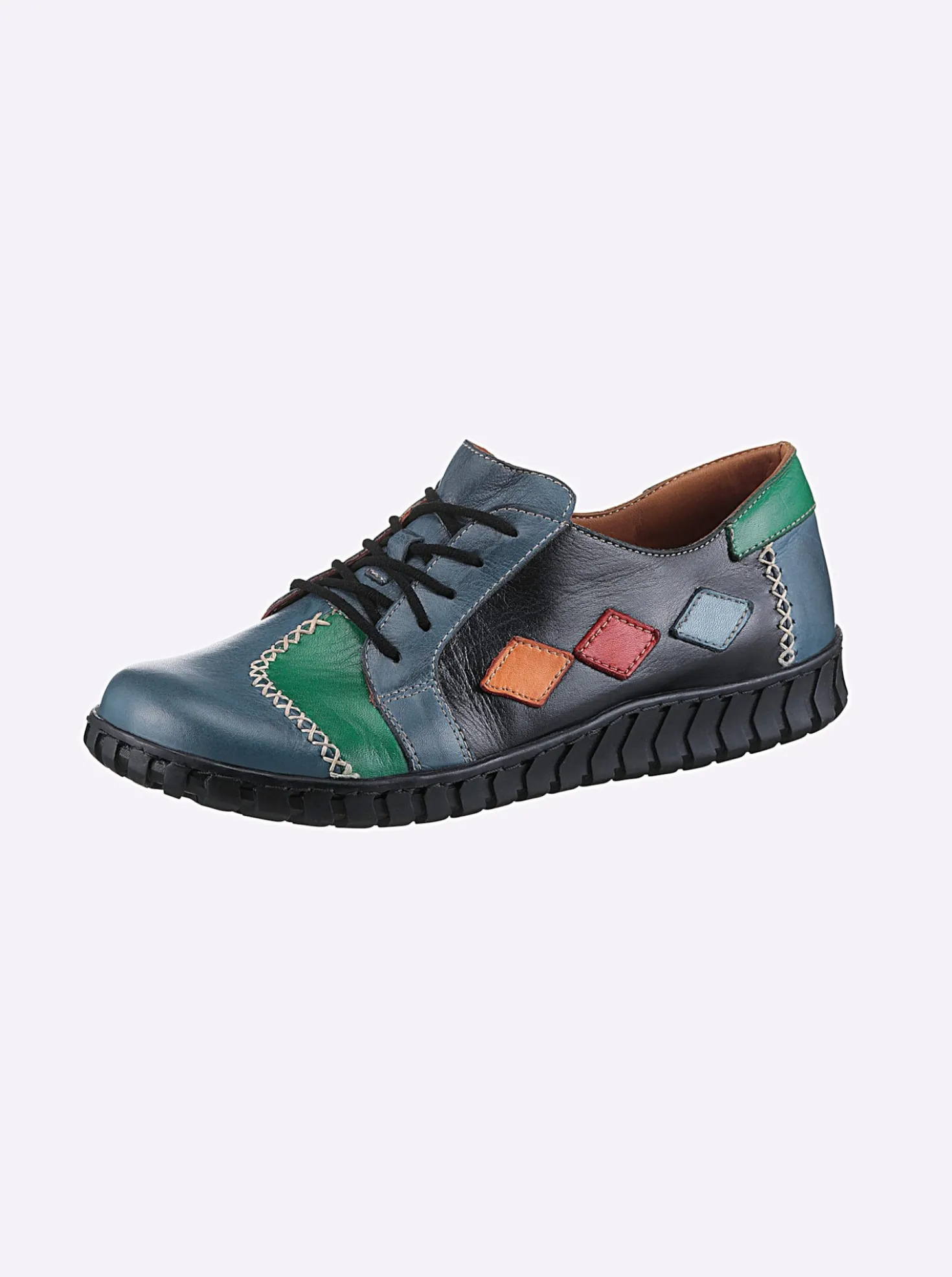 Schnürschuh mit seitlichem Reißverschluss