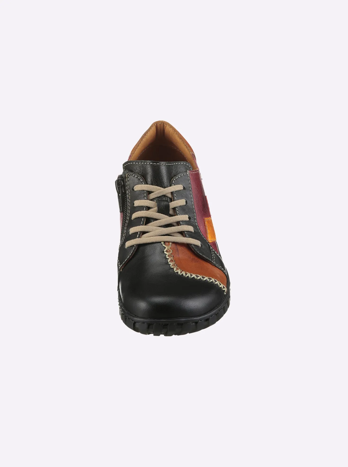 Schnürschuh mit seitlichem Reißverschluss