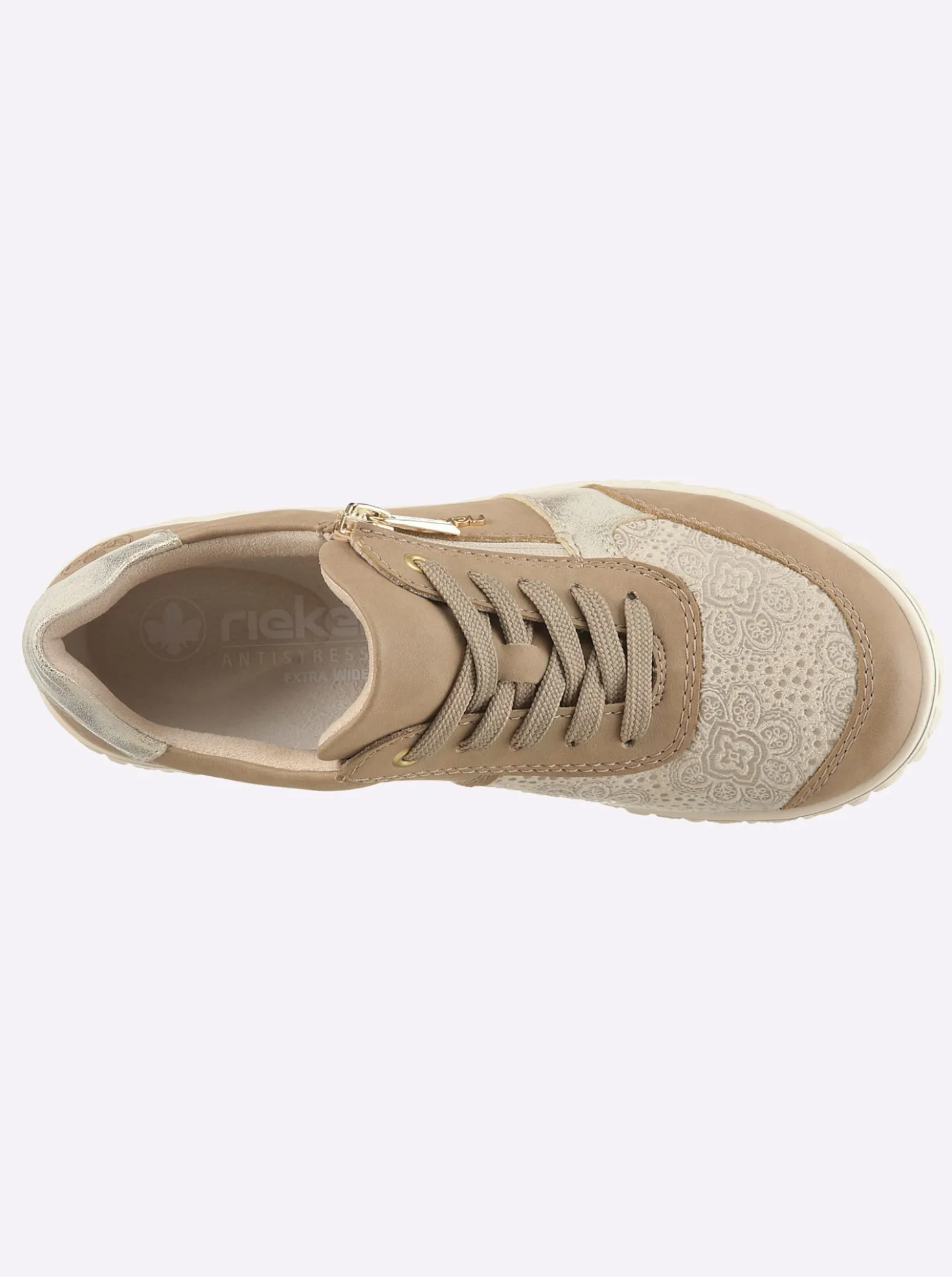 Schnürschuh mit Stretch-Einsatz, für kräftige Füße