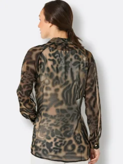 Seidenbluse mit Digitaldruck