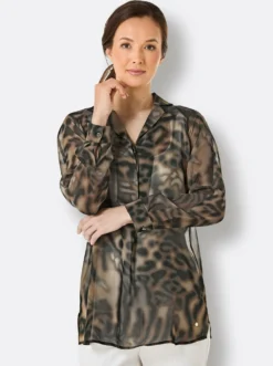 Seidenbluse mit Digitaldruck