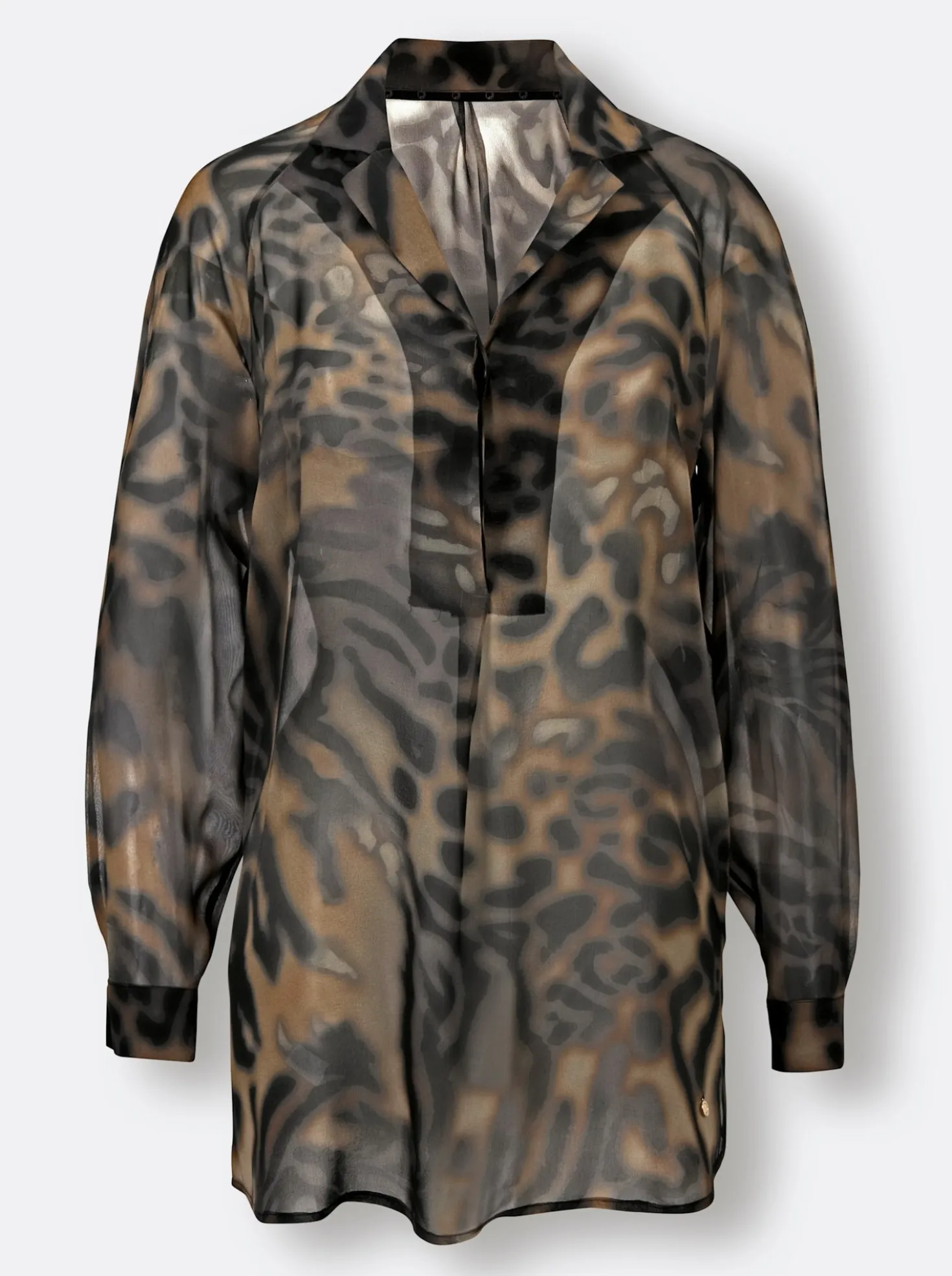 Seidenbluse mit Digitaldruck