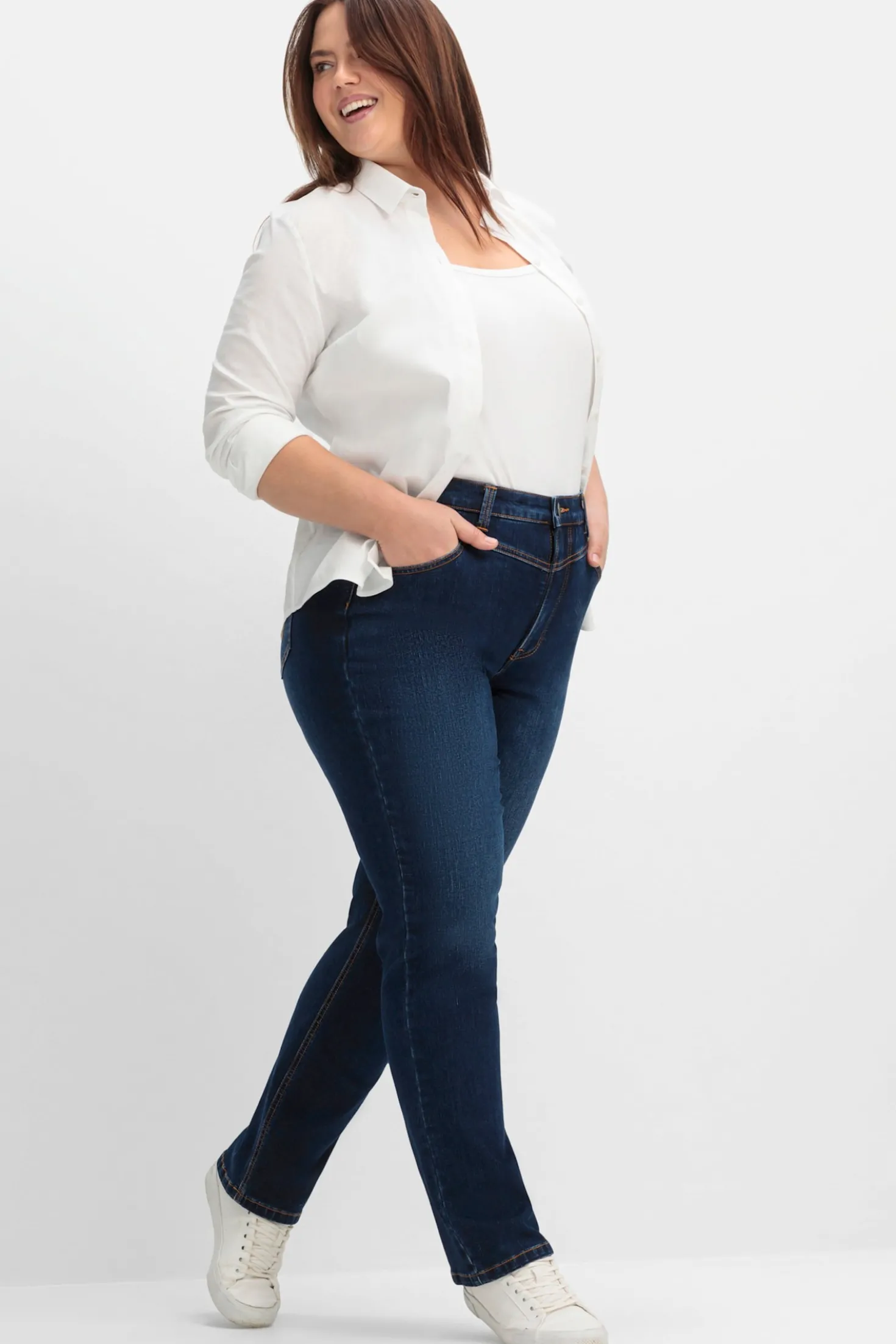 Shaping-Jeans mit geradem Bein