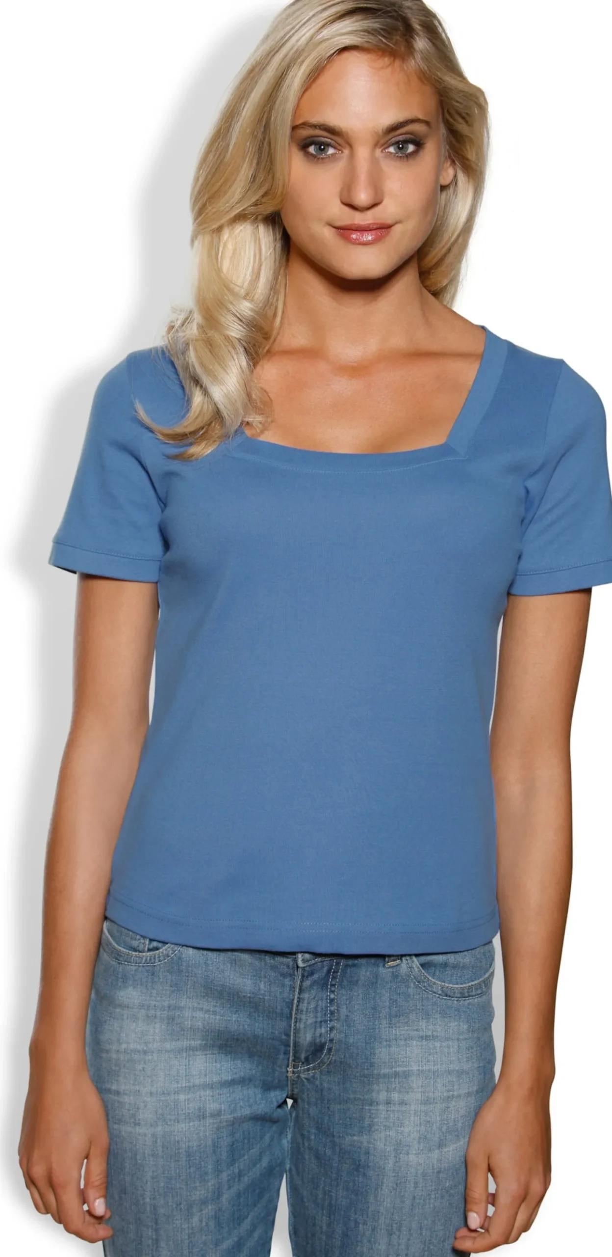 Shirt aus Rippenware
