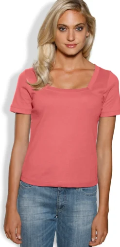 Shirt aus Rippenware