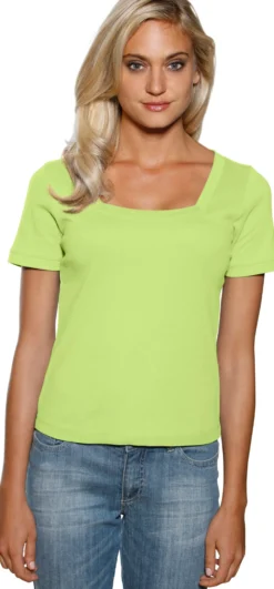 Shirt aus Rippenware