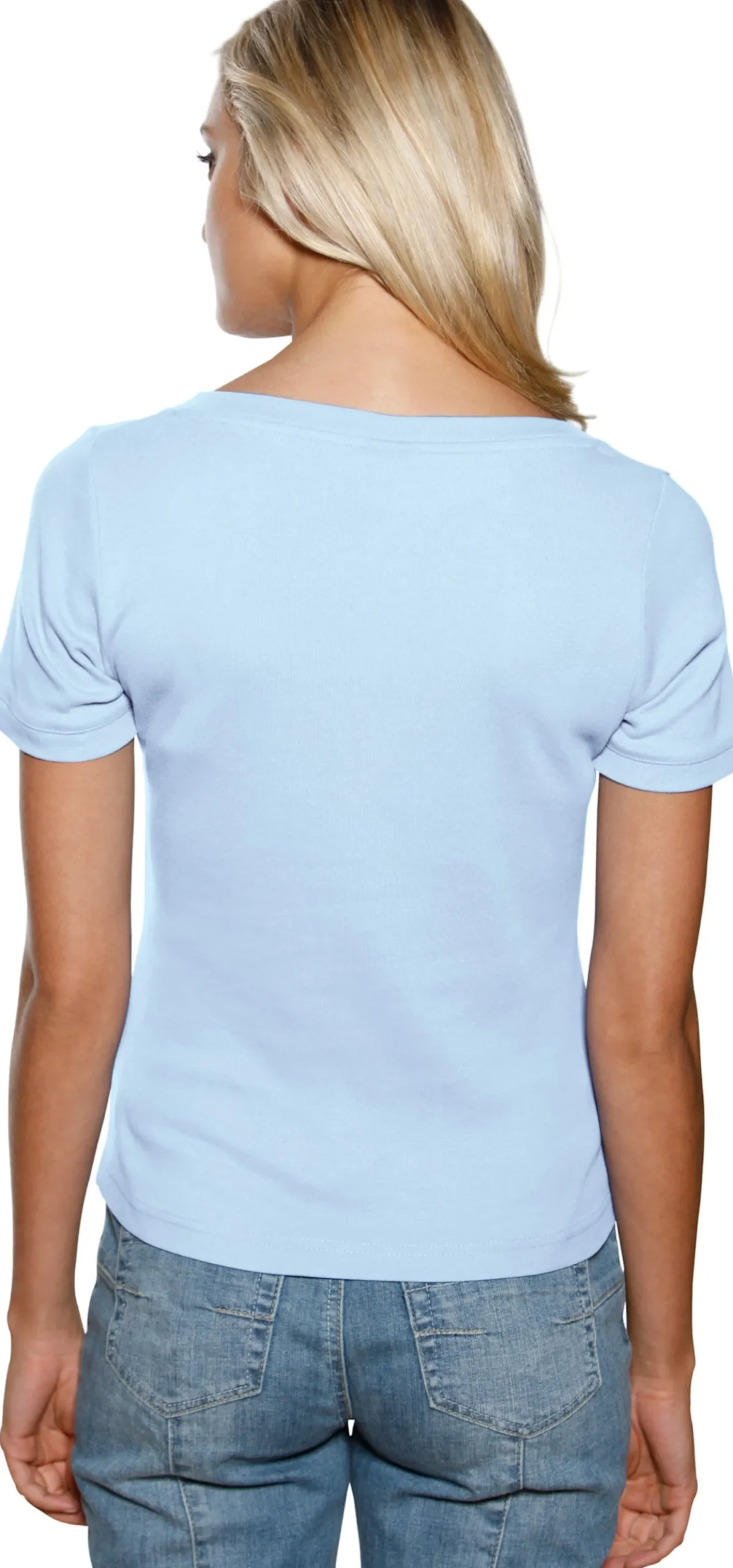 Shirt aus Rippenware