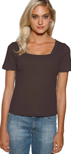 Shirt aus Rippenware