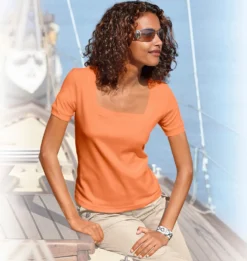 Shirt aus Rippenware