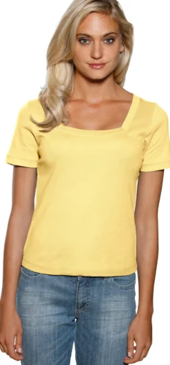 Shirt aus Rippenware