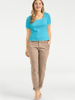 Shirt aus Rippenware