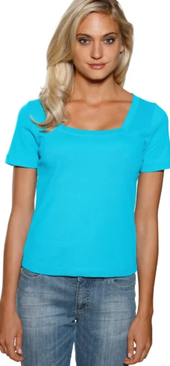 Shirt aus Rippenware