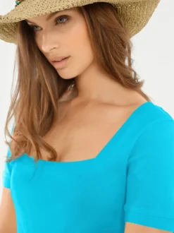 Shirt aus Rippenware