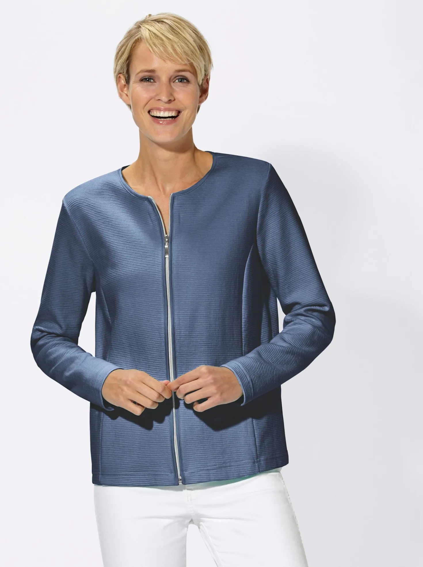 Shirtblazer in Ripp-Optik
