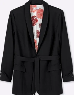 Shirtblazer mit Bindegürtel