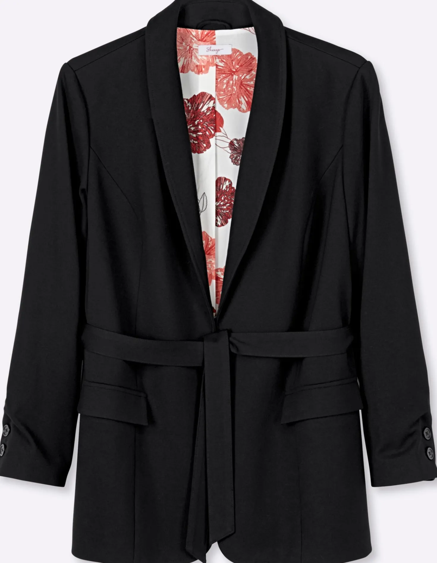 Shirtblazer mit Bindegürtel
