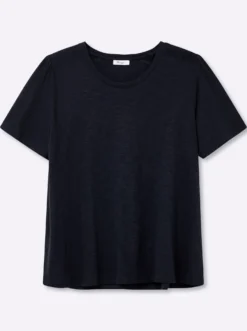 Shirt in A-Linie, mit gesmokter Schulterpasse