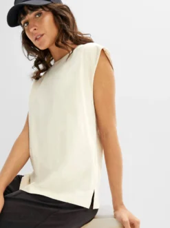 Shirt in weiter, ärmelloser Form