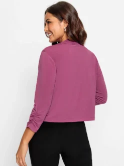 Shirtjacke in kurzer Bolero-Form