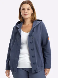 Shirtjacke mit Kapuze