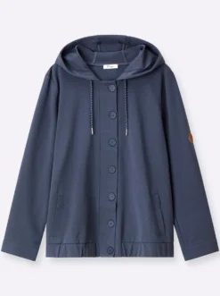 Shirtjacke mit Kapuze