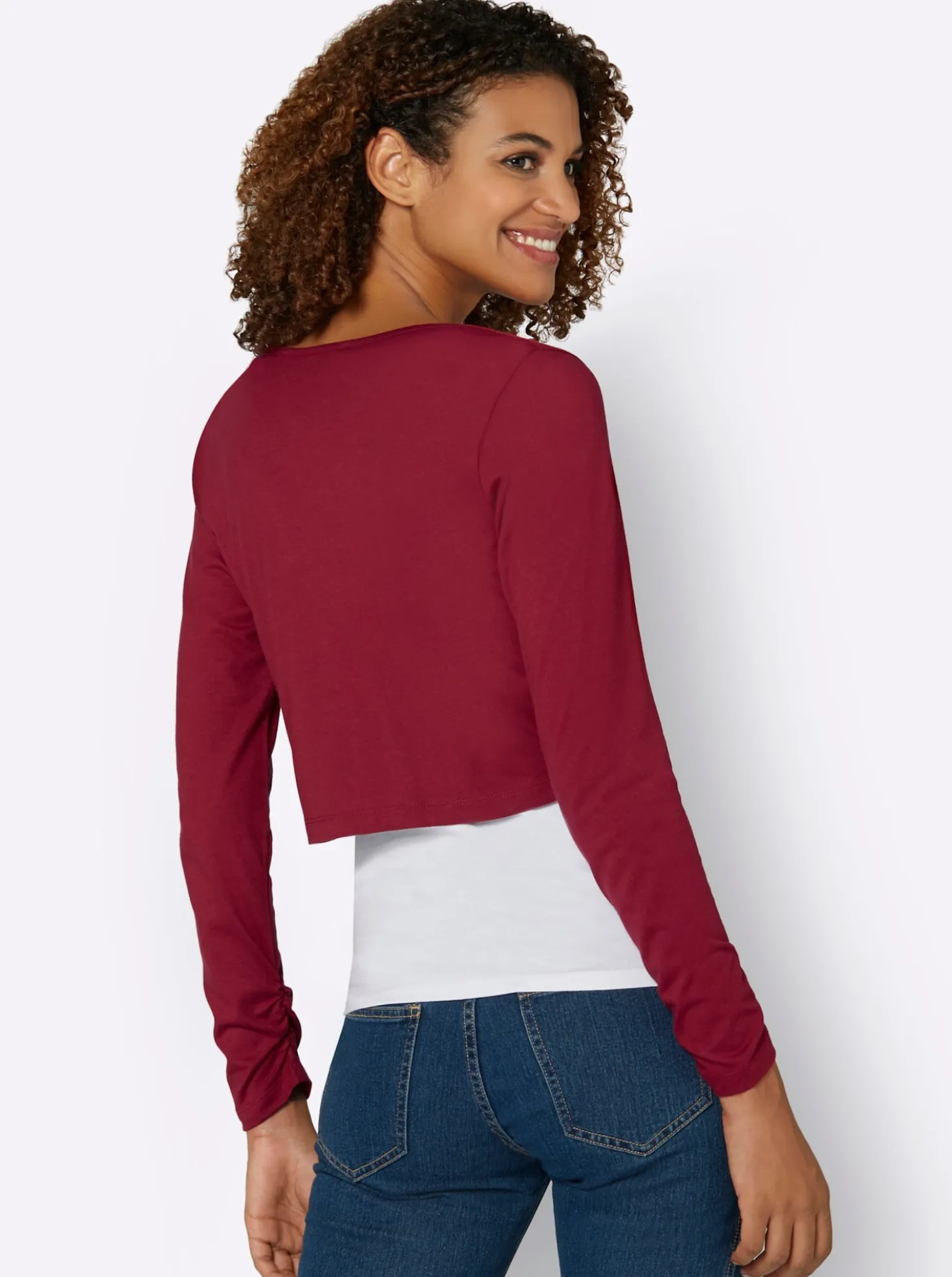 Shirtjacke mit Raffung