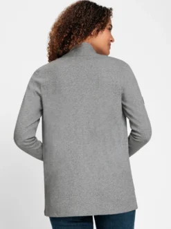 Shirtjacke mit Schalkragen