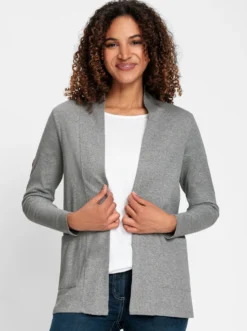 Shirtjacke mit Schalkragen
