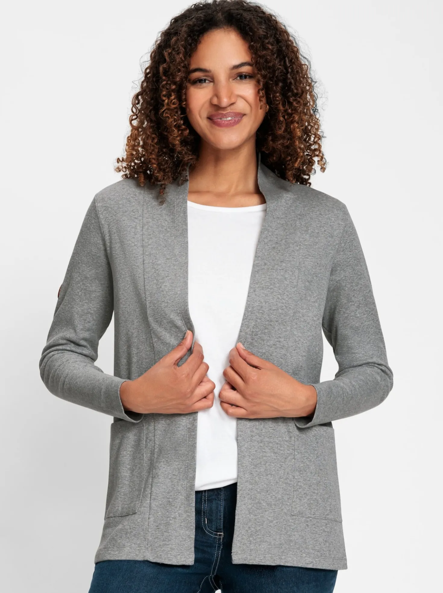 Shirtjacke mit Schalkragen