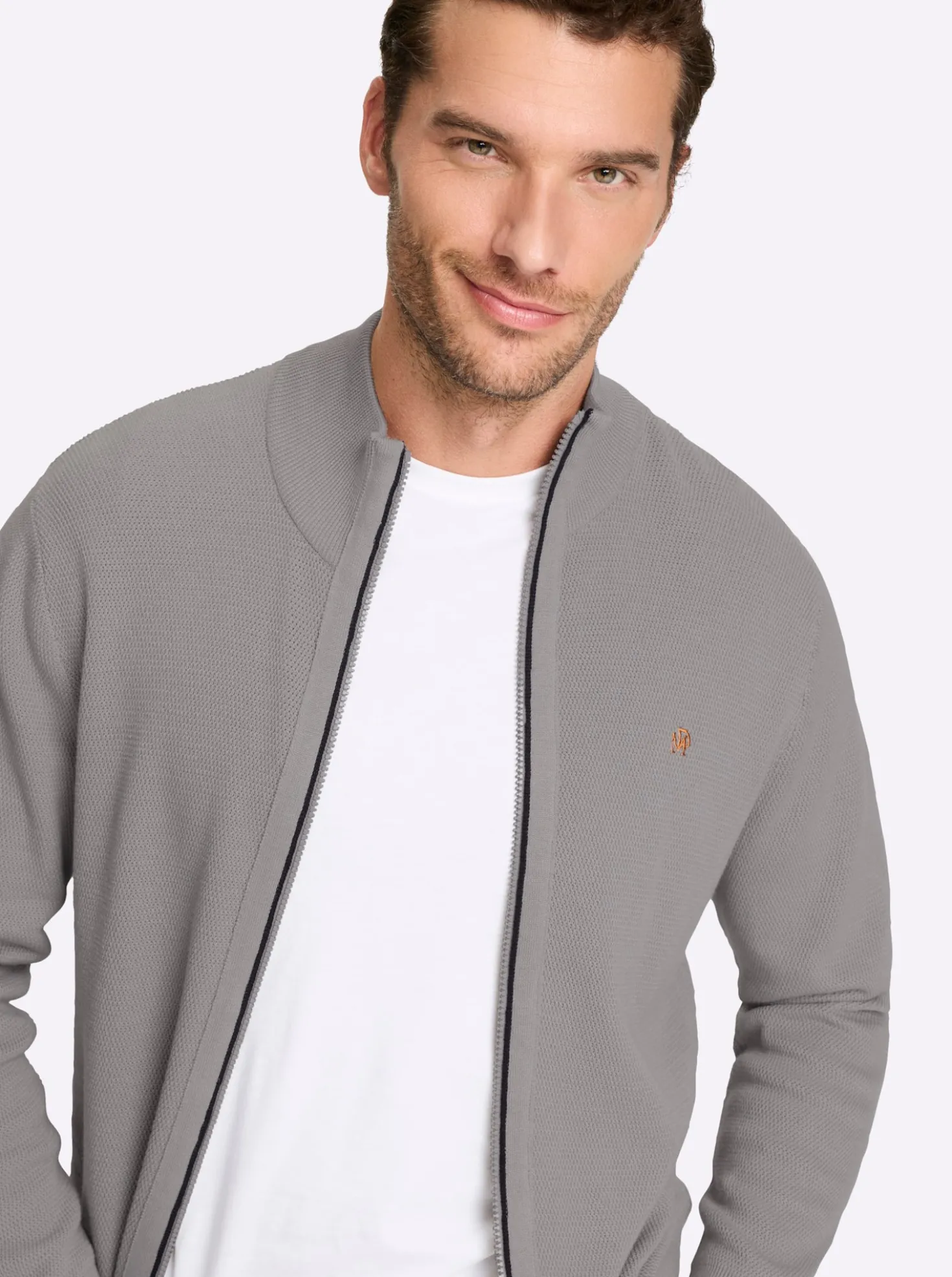 Shirtjacke mit Strukturmuster, Baumwolle