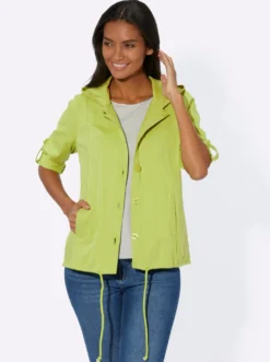Shirtjacke mit Tunnelzug, reine Baumwolle