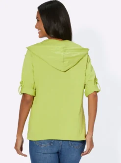 Shirtjacke mit Tunnelzug, reine Baumwolle