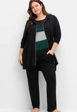 Shirtjacke mit 2-Wege-Reißverschluss, Longform