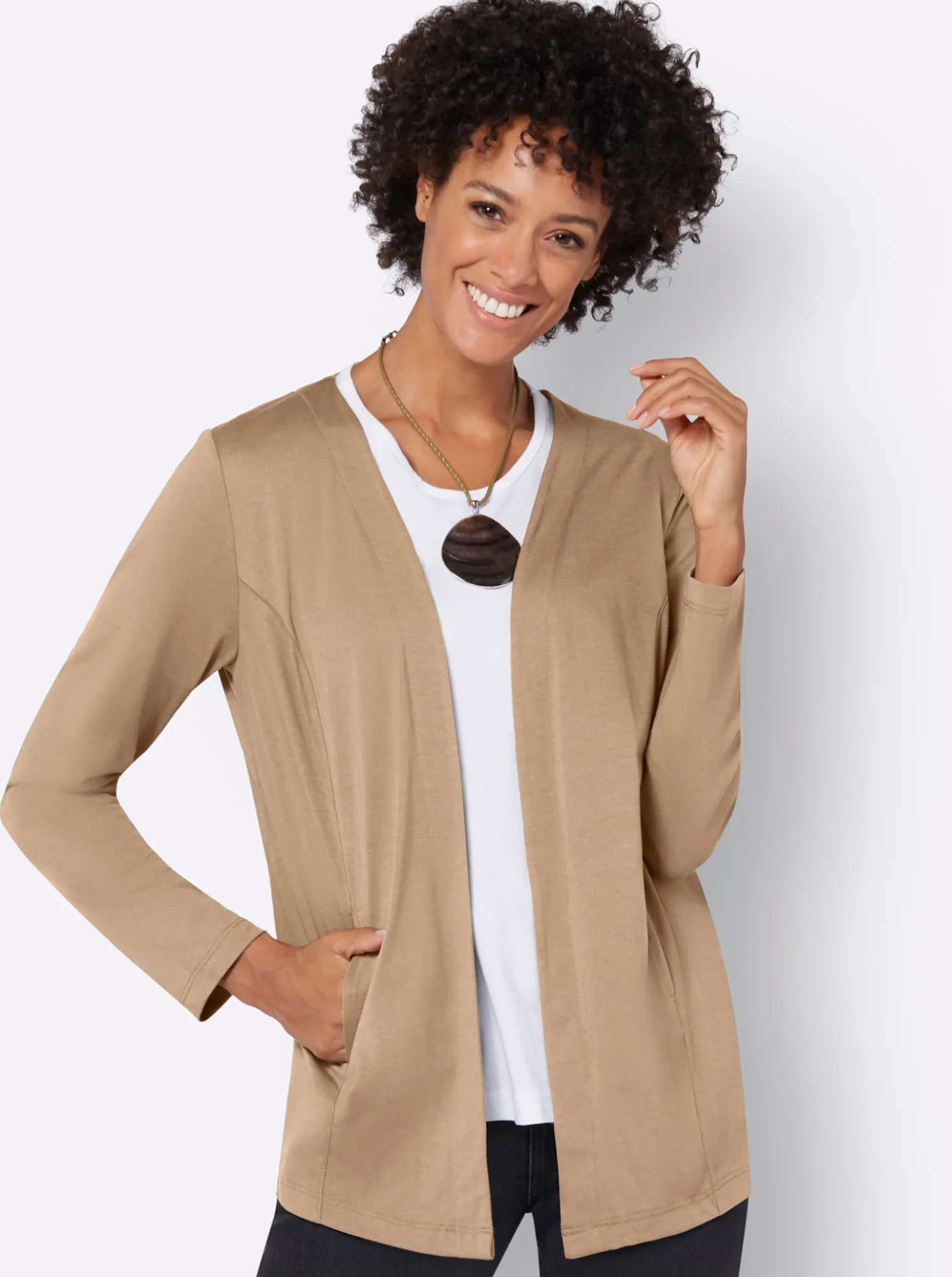 Shirtjacke vorne etwas länger
