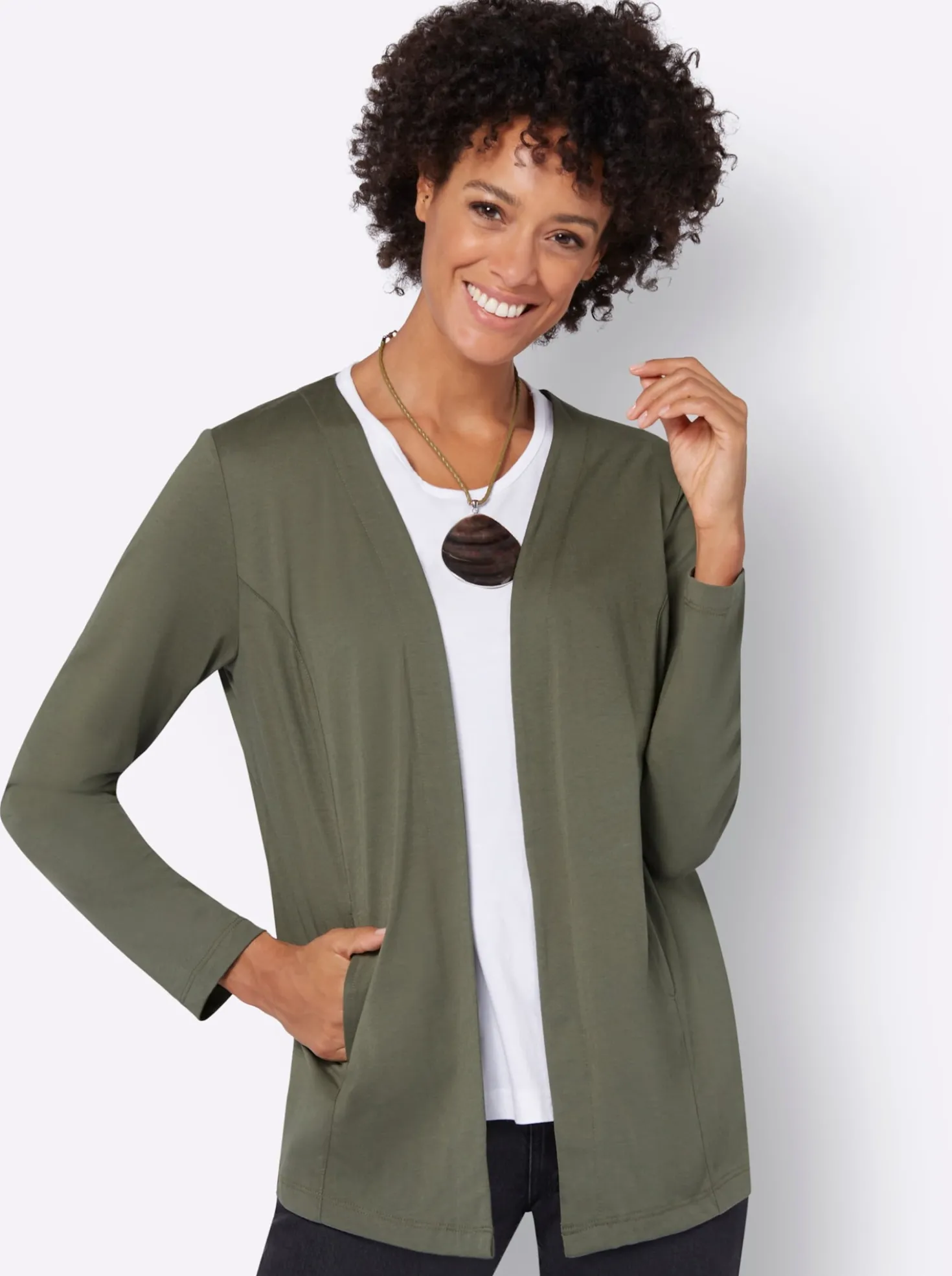 Shirtjacke vorne etwas länger