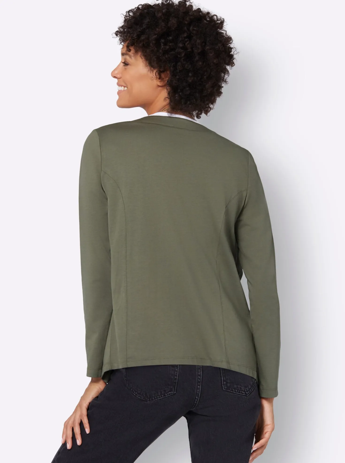 Shirtjacke vorne etwas länger